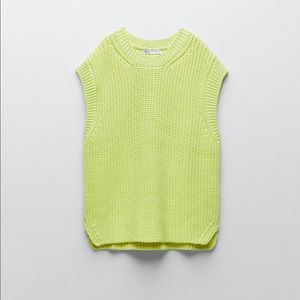 cotton-blend knit vest
